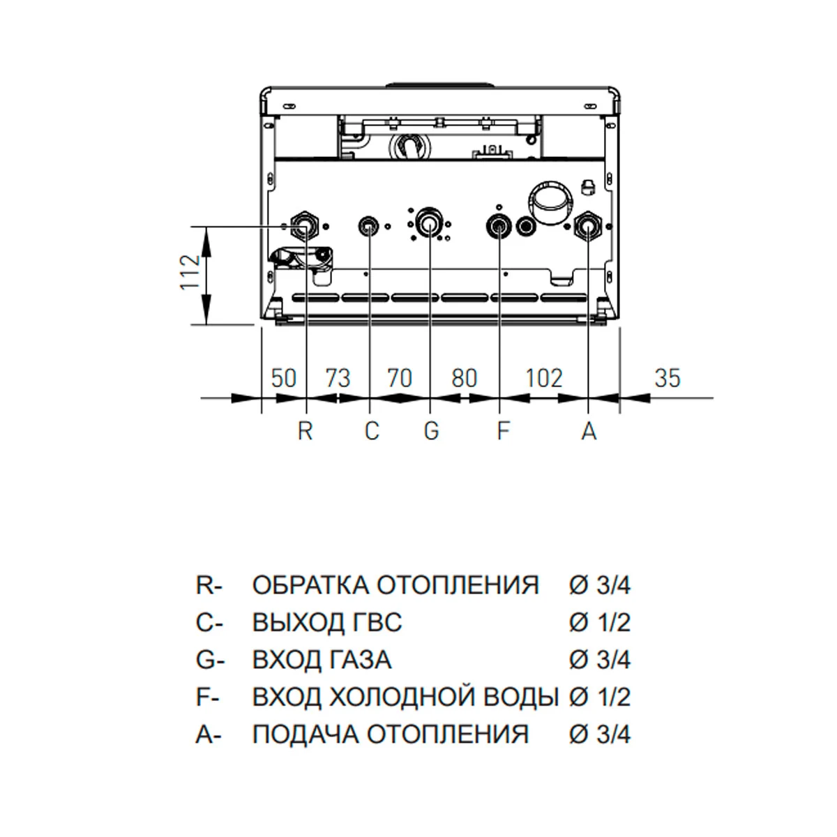 Двухконтурный газовый котел 24 кВт наружного размещения RS 24/B BOX Radiant