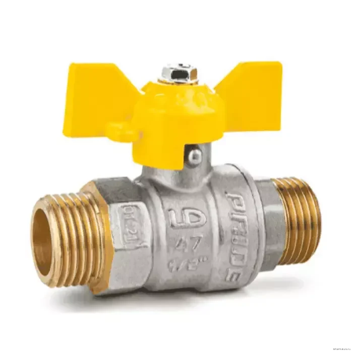 Кран газовый LD Pride 47.15 (15мм - 1/2") Н-Н Бабочка