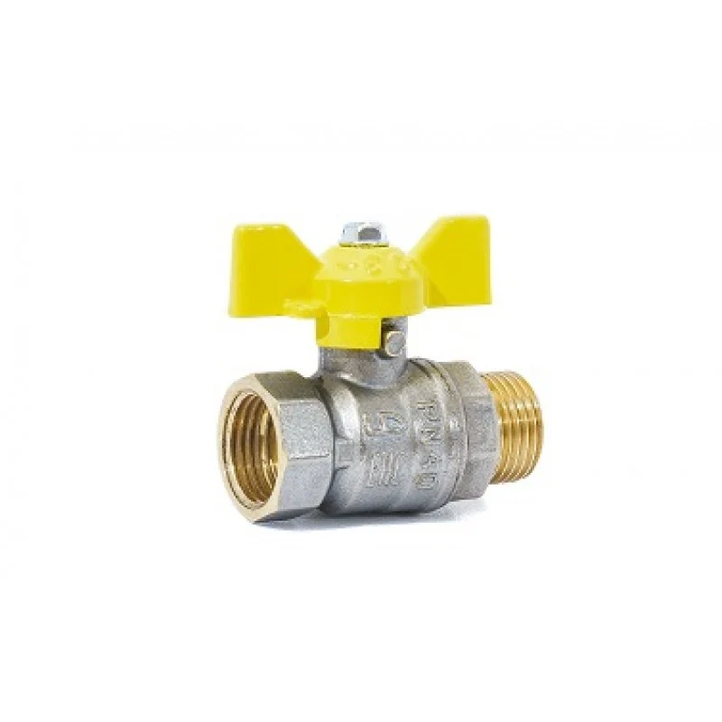 Кран газовый LD Pride 47.20 (20мм - 3/4") В-Н Бабочка