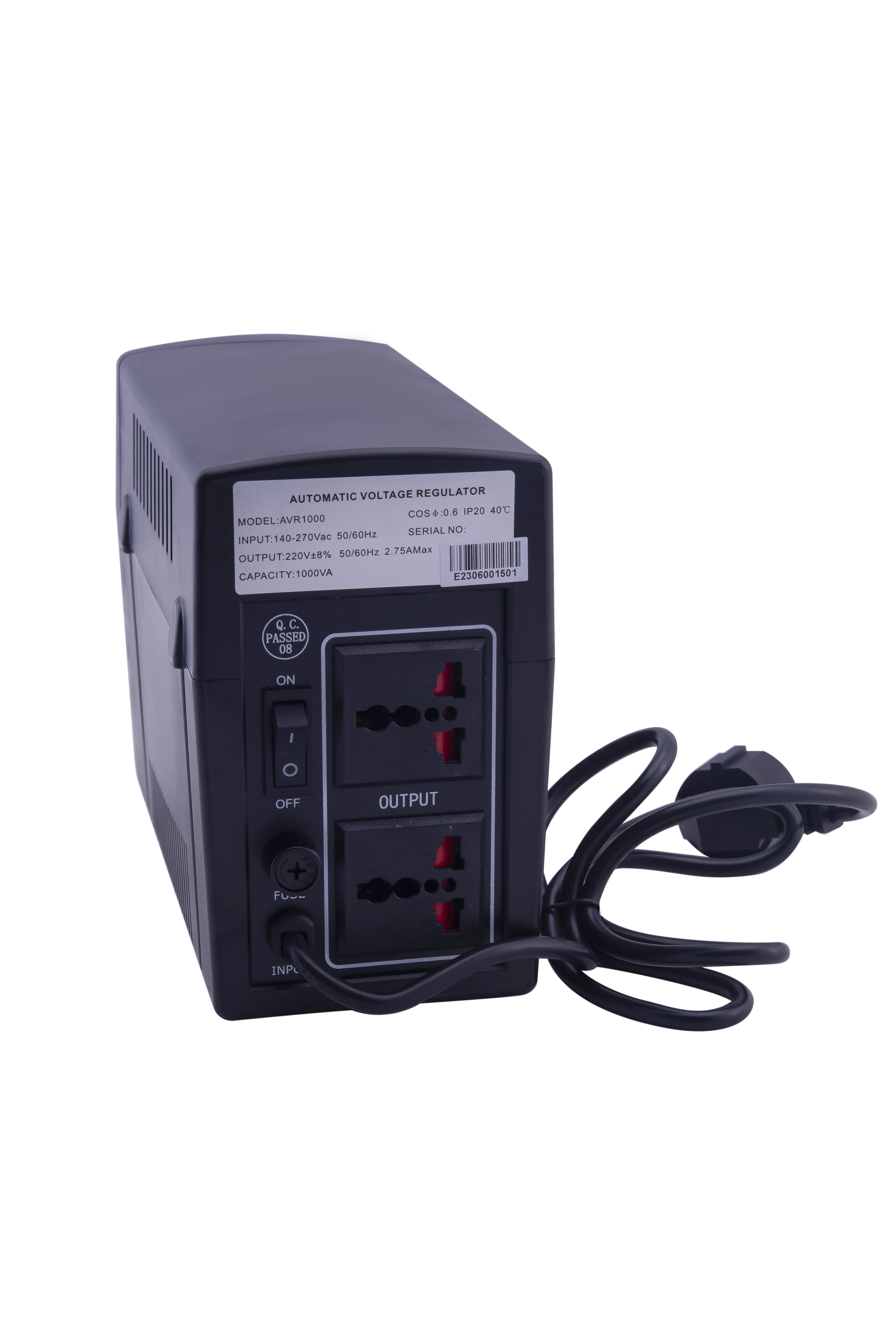 Стабилизатор напряжения Hubert AVR 500VA (пластиковый корпус)