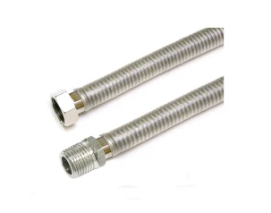 5,00м 1/2" Подводка сильфонная газовая + Изолиця -ПВХ гайка-штуцер