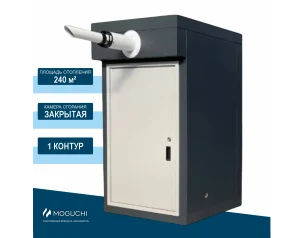 КНР МОГ 24 HF Темно-серый - 1 контур (Moguchi GBN 24 HF, электрообогрев, счетчик Техномер Смарт G4)