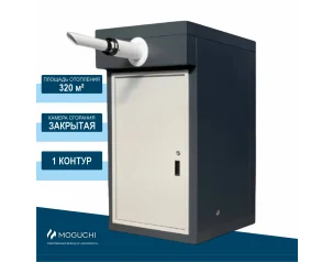 КНР МОГ 32 HF Темно-серый - 1 контур (Moguchi GBN 32 HF, электрообогрев, счетчик Техномер Смарт G4)