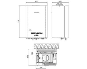 Газовый настенный котел Navien ATMO-16AN (NGB 150)  (Двухконтурный) - 16 кВт