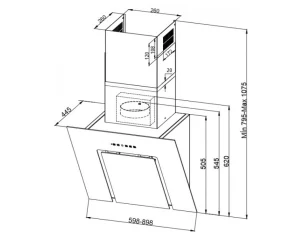 Вытяжка Cervus LUMEX WW 60 RS (Черная)
